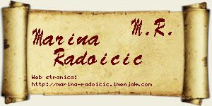 Marina Radoičić vizit kartica